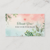 Small Business Vielen Dank an den Kunden Visitenkarte (Vorderseite)