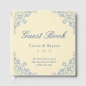 Small Butter Yellow Coastal Wedding Gästebuch (Vorderseite)
