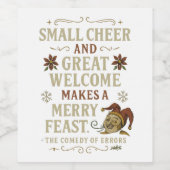 Small Cheer and a great feast!  Weinetikett (Einzelnes Label)