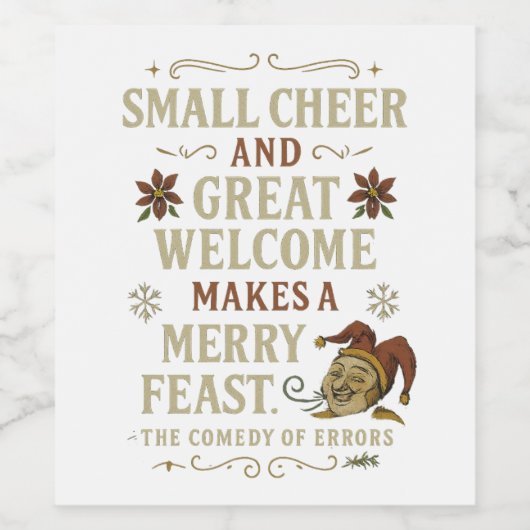 Small Cheer and a great feast!  Weinetikett (Einzelnes Label)