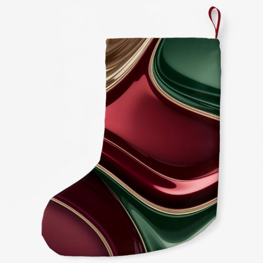 Small Christmas stocking in stylish graphic Kleiner Weihnachtsstrumpf (Rückseite)