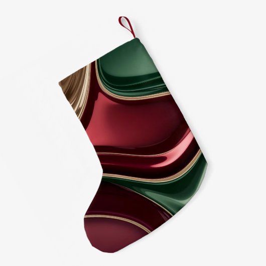 Small Christmas stocking in stylish graphic Kleiner Weihnachtsstrumpf (Rückseite (Hängend))