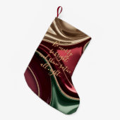 Small Christmas stocking in stylish graphic Kleiner Weihnachtsstrumpf (Vorderansicht (hängend))