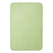 Small Classic Gingham Karo Kariert Pattern Green Badematte (Vorderseite Vertikal)
