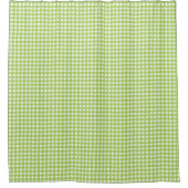 Small Classic Gingham Karo Kariert Pattern Green Duschvorhang (Vorderseite)