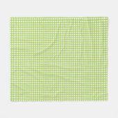 Small Classic Gingham Karo Kariert Pattern Green Fleecedecke (Vorderseite (Horizontal))