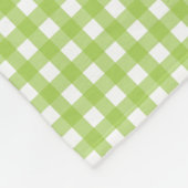 Small Classic Gingham Karo Kariert Pattern Green Fleecedecke (Ecke)
