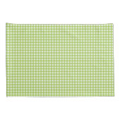 Small Classic Gingham Karo Kariert Pattern Green Kissenbezug (Rückseite-Rechts)