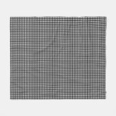 Small Classic Gingham Karo Kariertes Muster Schwar Fleecedecke (Vorderseite (Horizontal))