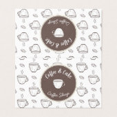 Small Coffee Shop Cottage Bag Topper (Außenseite Aufgefaltet)