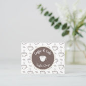 Small Coffee Shop Voucher and Gift Certificates Begleitkarte (Stehend Vorderseite)