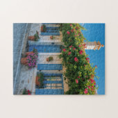 Small Cozy House Puzzle with Blue Windows and Flow (Horizontal)