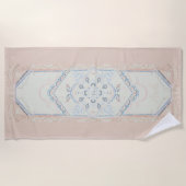 small,CUSTOM NAME Delicate Seashell Strandtuch (Vorderseite)