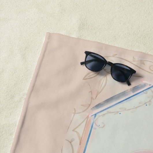 small,CUSTOM NAME Delicate Seashell Strandtuch (Beispiel)