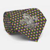 Small Diamond Mardi Gras Harlequin - Crown oder Fl Krawatte (Gerollt)