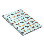 Small Dog Pattern Light Blue Notebook Notizblock (Rechte Seite)