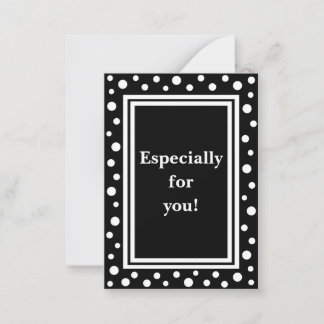 Small Dot-Geschenk-Mitteilungskarten_Black&White Mitteilungskarte