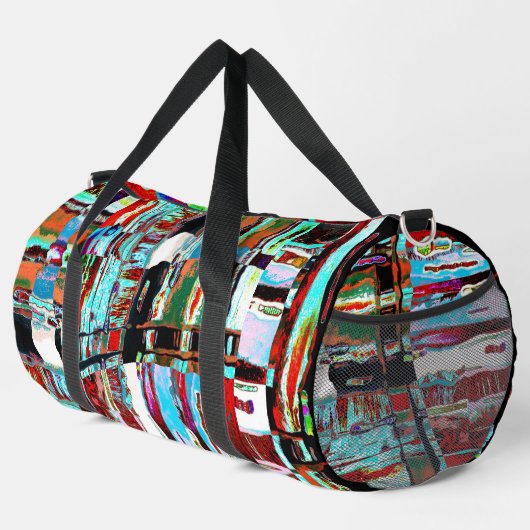 Small Duffel Bag – Collapse Reflection Abstract  Duffle Bag (Rechte Ecke)