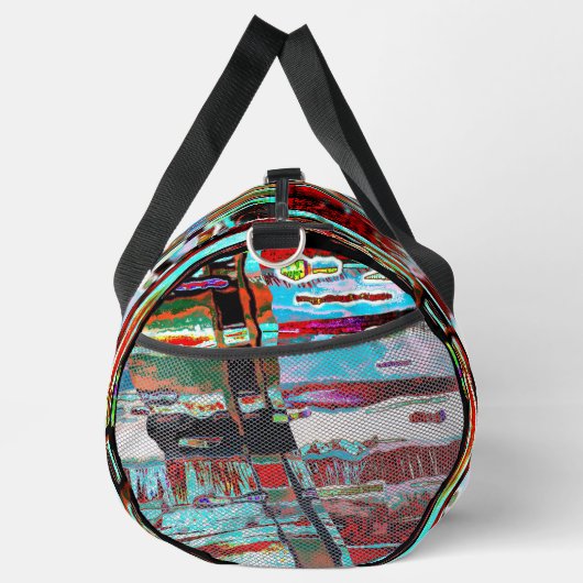 Small Duffel Bag – Collapse Reflection Abstract  Duffle Bag (Rechts)
