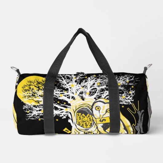 Small Duffel Bag – Owl Wisdom Night Sky Design Duffle Bag (Vorderseite)
