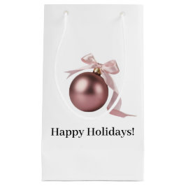 SMALL DUSTY ROSE HOLIDAY ORNAMENT GIFT BAG KLEINE GESCHENKTÜTE