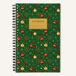 Small Emerald Green Christmas Notebook Notizblock