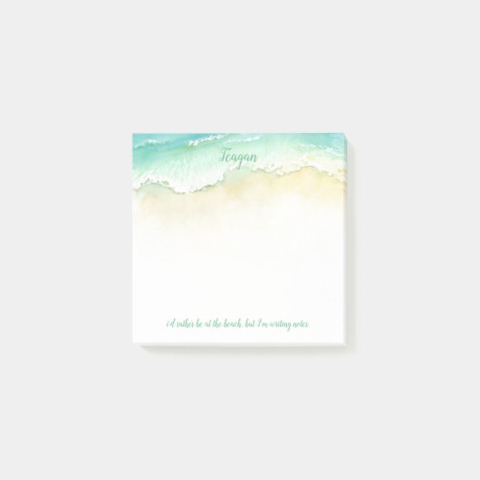 Small Emerald Waters Gulfshore Notes Post-it Klebezettel (Vorderseite)