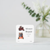 Small Engine Riding Mower Business Card Quadratische Visitenkarte (Stehend Vorderseite)