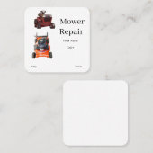 Small Engine Riding Mower Business Card Quadratische Visitenkarte (Vorne/Hinten)