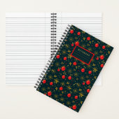 Small Festive Christmas Notebook - Red Ornaments Notizblock (Innen)