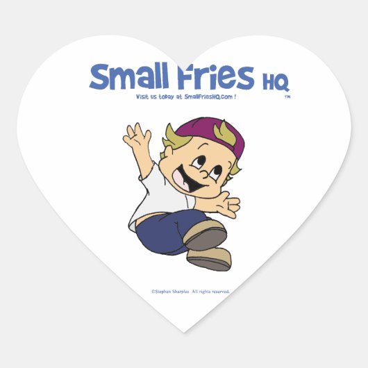 Small Fries HQ Albert Sticker Herz (Vorderseite)