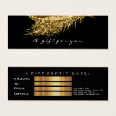 Small Geschenkgutschein Glitzer Lash Gold Confetti (Vorne & Hinten)