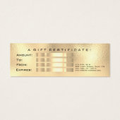 Small Geschenkgutschein Glitzer Lash Gold Metal Lu (Rückseite)