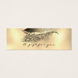 Small Geschenkgutschein Glitzer Lash Gold Metal Lu
