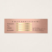 Small Geschenkgutschein Rose Gold Glam Lash Makeup (Rückseite)