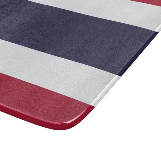 Small glass cutting board with flag of Thailand Schneidebrett (Ecke)