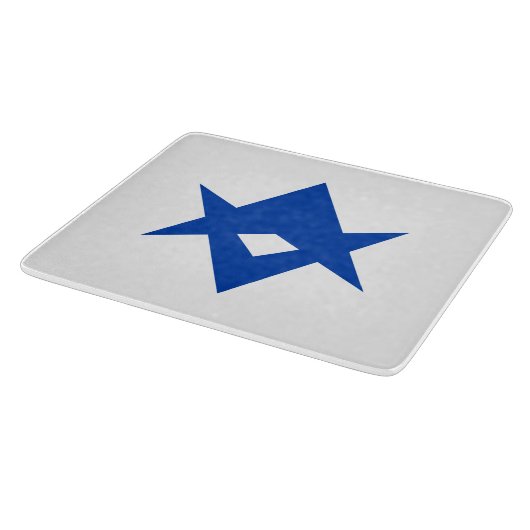 Small glass cutting board with flag of Toyota City Schneidebrett (Ecke)
