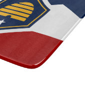 Small glass cutting board with flag of Utah, USA Schneidebrett (Ecke)