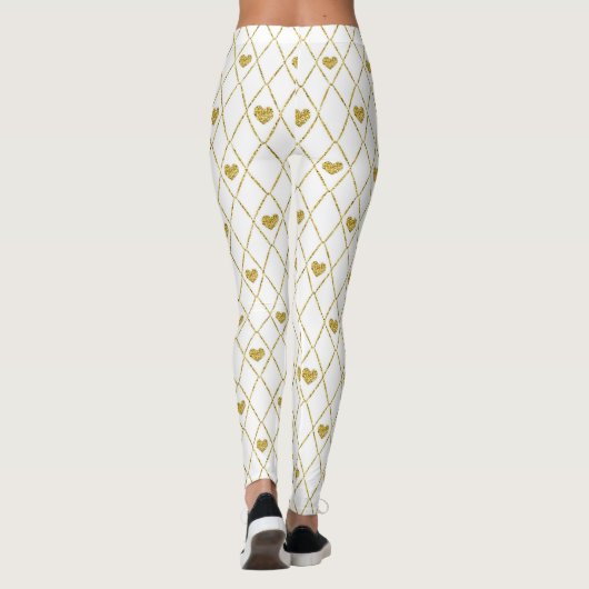 Small Gold Glitzer Hörer Leggings (Rückseite)