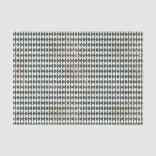 Small Green Harlequin Diamond Seidenpapier (Vorderseite)