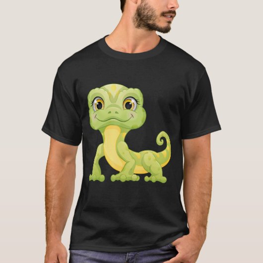 Small Green Lizard Iguana Reptiles T-Shirt (Vorderseite)