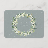 Small Green Snowberry+Eucalyptus Online Response Begleitkarte (Rückseite)