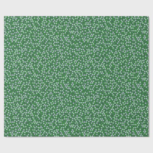 Small Green Triangle Tessellation Geometric Geschenkpapier (Flach)