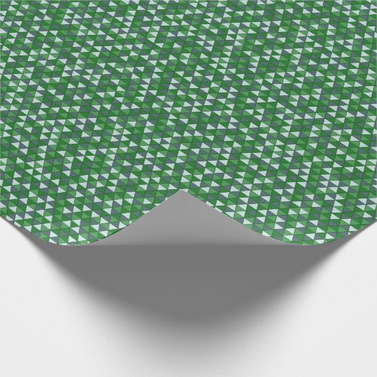 Small Green Triangle Tessellation Geometric Geschenkpapier (Ecke)