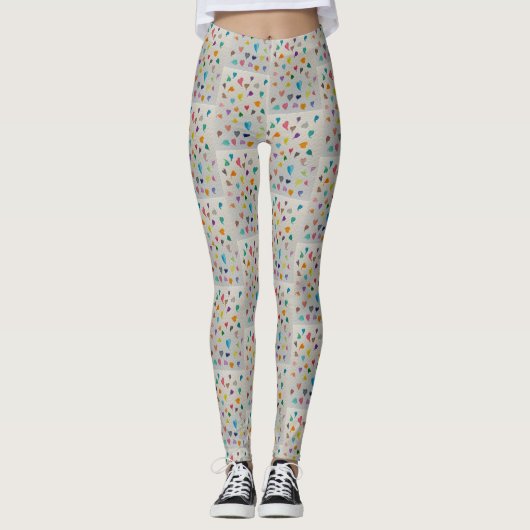 Small Hearts Tile Leggings (Vorderseite)