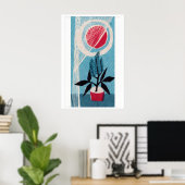 Small Houseplant in Sun - Matchbox Print Poster (Heimbüro)