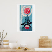 Small Houseplant in Sun - Matchbox Print Poster (Küche)