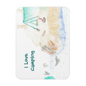 Small I Liebe Camping Magnet (Vertikal)