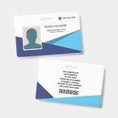Small ID Card Identification Badge Ausweis (Vorder- & Rückseite)