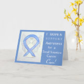 Small Intestine Cancer Awareness Ribbon Card Karte (Gelbe Blume)